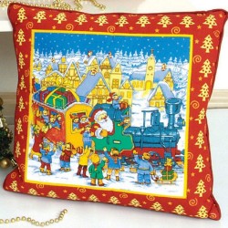 Μαξιλάρι Διακοσμητικό Χριστουγεννιάτικο Christmas Time Print 303 Cotton Viopros (40x40) 1Τεμ