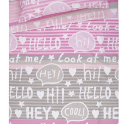 Κουβερλί Βρεφικό Κούνιας Baby Morgan-Pink Cotton Viopros (120x160) 1Τεμ