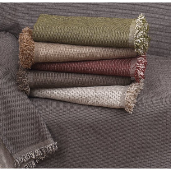 Ριχτάρι Πολυθρόνας Chenille Throws 2100 Solid Grey Viopros (150x180) 1Τεμ Ριχτάρι Πολυθρόνας Chenille Throws 2100 Solid Grey Viopros (150x180) 1Τεμ