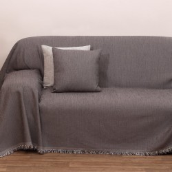 Ριχτάρι Τετραθέσιου Chenille Throws 2100 Solid Grey Viopros (180x320) 1Τεμ