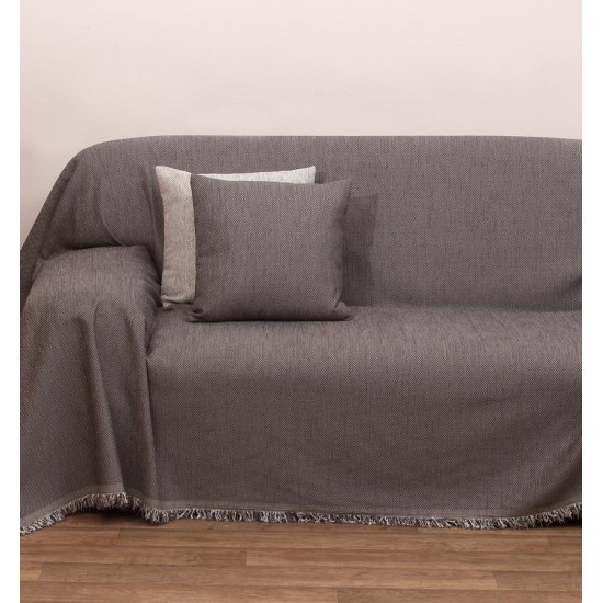 Ριχτάρι Πολυθρόνας Chenille Throws 2100 Solid Grey Viopros (150x180) 1Τεμ Ριχτάρι Πολυθρόνας Chenille Throws 2100 Solid Grey Viopros (150x180) 1Τεμ