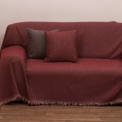 Ριχτάρι Τετραθέσιου Chenille Throws 2100 Solid Red Viopros (180x320) 1Τεμ