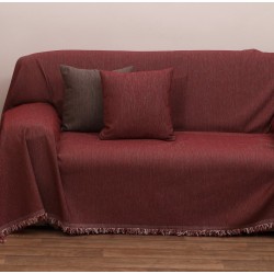Ριχτάρι Πολυθρόνας Chenille Throws 2100 Solid Red Viopros (150x180) 1Τεμ