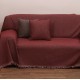 Ριχτάρι Τετραθέσιου Chenille Throws 2100 Solid Red Viopros (180x320) 1Τεμ