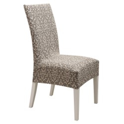 Κάλυμμα Καρέκλας Chair Covers Diamond 1 Beige Ελαστικό Χωρίς Βολάν Jacquard Viopros 1Τεμ