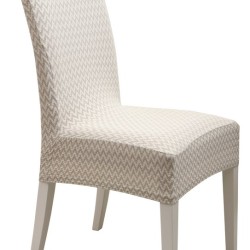 Κάλυμμα Καρέκλας Chair Covers Diamond 2 Cream Ελαστικό Χωρίς Βολάν Jacquard Viopros 1Τεμ