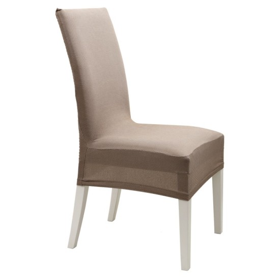 Κάλυμμα Καρέκλας Chair Covers Elegant Chocolate Ελαστικό Χωρίς Βολάν Viopros 1Τεμ
