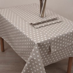 Σουπλά Σετ Vicky Αλέκιαστο & Αδιάβροχο Beige Viopros (35x50) 2Τεμ