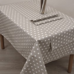 Σουπλά Σετ Vicky Αλέκιαστο & Αδιάβροχο Beige Viopros (35x50) 2Τεμ