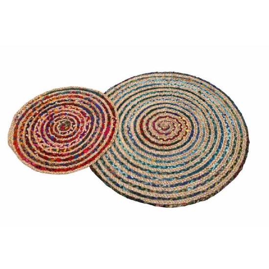 Χαλάκι Cotton Ideas Jute Viopros (Φ90εκ) 1Τεμ