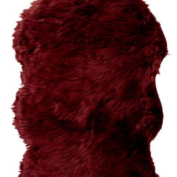 Χαλάκι Με Συνθετική Γούνα Rugs Μουτόν Μπορντώ Cotton Viopros (60x90) 1Τεμ