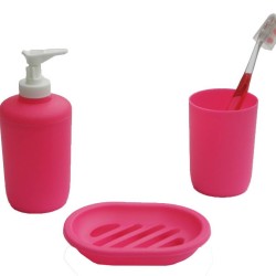 Αξεσουάρ Μπάνιου Σετ Fuchsia 2 Viopros 3Τεμ Αξεσουάρ Μπάνιου Σετ Fuchsia 2 Viopros 3Τεμ