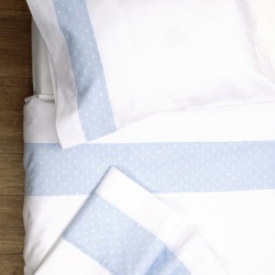 Κουβερλί Βρεφικό Κούνιας Baby Robin L.Blue Cotton Viopros (120x160) 1Τεμ