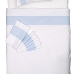 Κουβερλί Βρεφικό Κούνιας Baby Robin L.Blue Cotton Viopros (120x160) 1Τεμ