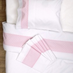 Κουβερλί Βρεφικό Κούνιας Baby Robin Pink Cotton Viopros (120x160) 1Τεμ