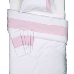 Κουβερλί Βρεφικό Κούνιας Baby Robin Pink Cotton Viopros (120x160) 1Τεμ