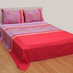 Σεντόνια Μονά Σετ Flannel 8655 Lilac Cotton Viopros (165x275) 3Τεμ