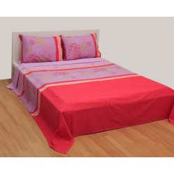Σεντόνια Μονά Σετ Flannel 8655 Lilac Cotton Viopros (165x275) 3Τεμ
