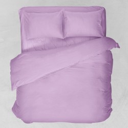 Μαξιλαροθήκες Σετ Basic Solid Lilac Polycotton Viopros (50x70) 2Τεμ