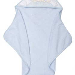 Κάπα Βρεφική Με Κέντημα Baby Bathrobes Άλφι Σιέλ Cotton Viopros (65x65) 1Τεμ