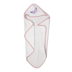 Κάπα Βρεφική Baby Bathrobes Butterfly Με Κέντημα Cotton Viopros (75x75) 1Τεμ