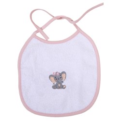 Σαλιάρα Βρεφική Πετσετέ Baby Έλλη Με Κέντημα Cotton Viopros (25x25) 1Τεμ