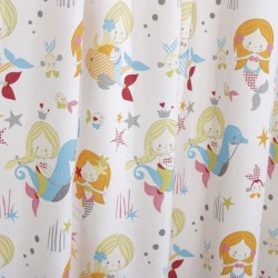 Κουρτίνα Παιδική Με Τρέσα Curtains Loneta Γοργόνες Viopros (140x270) 1Τεμ