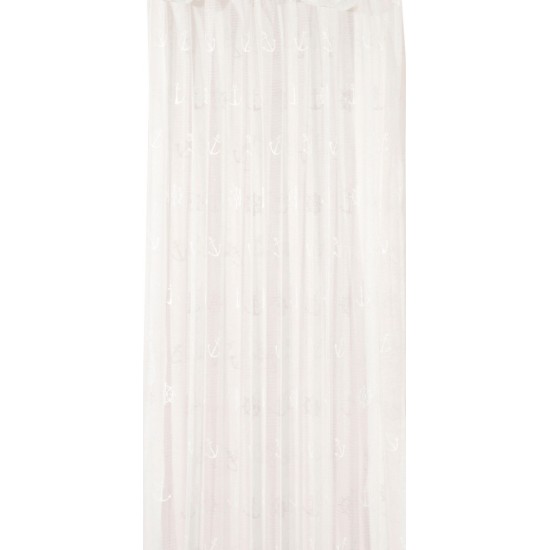 Κουρτίνα Με Τρέσα Δεντέλα Curtains Άγκυρα Ecru Viopros (140x270) 1Τεμ