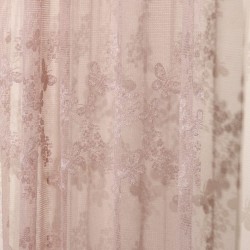 Κουρτίνα Με Τρέσα Δαντέλα Curtains Πεταλούδες Σάπιο Μήλο Viopros (140x270) 1Τεμ