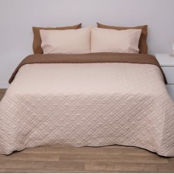 Κουβερλί Μονό Δίχρωμο 5100 Μπέζ-Καφέ Microfiber Viopros (160x240) 1Τεμ