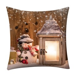 Χριστουγεννιάτικο Μαξιλάρι Διακοσμητικό Christmas 321 Με Λαμπάκια Led Viopros (45x45) 1Τεμ