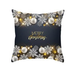 Χριστουγεννιάτικο Μαξιλάρι Διακοσμητικό Christmas 324 Με Λαμπάκια Led Viopros (45x45) 1Τεμ