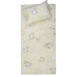 Σεντόνια Παιδικά Ημίδιπλα Σετ Kids Έβαν Cotton Viopros (120x200+25 ) Με Λάστιχο 3Τεμ