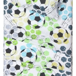 Παπλωματοθήκη Βρεφική Κούνιας Σετ Baby Φούτμπολ Cotton Viopros (120x160) 2Τεμ