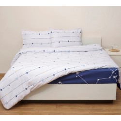 Παπλωματοθήκη Υπέρδιπλη Σετ Fresh Ωρίων Cotton Viopros (220x240) 3Τεμ