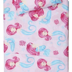 Παπλωματοθήκη Βρεφική Κούνιας Σετ Baby Γοργόνα Cotton Viopros (120x160) 2Τεμ