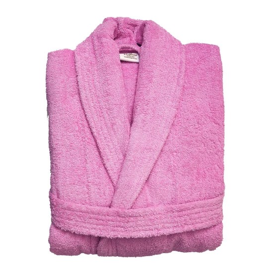 Μπουρνούζι Με Γιακά Bath Classic Pink Viopros 1Τεμ