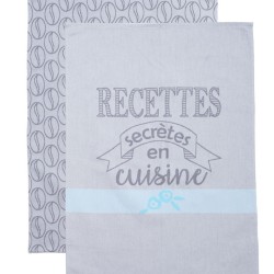 Ποτηρόπανα Σετ Kitchen Ideas 31 Jacquard Cotton Viopros (50x70) 2Τεμ