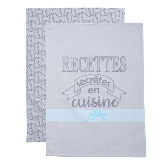 Ποτηρόπανα Σετ Kitchen Ideas 31 Jacquard Cotton Viopros (50x70) 2Τεμ