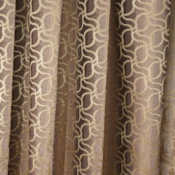 Κουρτίνα Με Τρέσα Curtains Ρεβέκα Brown Jacquard Viopros (280x270) 1Τεμ