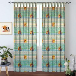 Κουρτίνα Παιδική Με Θηλιές Winnie Honeyday 41 Cotton Vasilas Home (140x290) 1Τεμ
