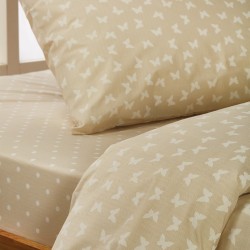Σεντόνια Παιδικά Μονά Σετ Kids Bed C064-1 Beige Polycotton White Egg (165x240) 3Τεμ