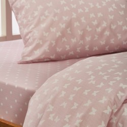 Σεντόνια Παιδικά Μονά Σετ Kids Bed C064-2 Pink Polycotton White Egg (165x240) 3Τεμ