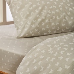 Σεντόνια Παιδικά Μονά Σετ Kids Bed C064-3 Grey Polycotton White Egg (165x240) 3Τεμ