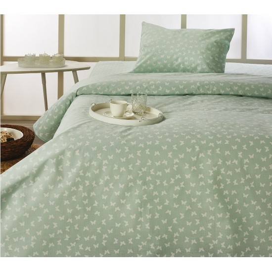 Σεντόνια Παιδικά Μονά Σετ Kids Bed C064-4 Green Polycotton White Egg (165x240) 3Τεμ