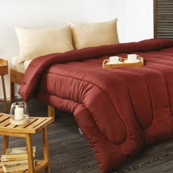 Πάπλωμα Υπέρδιπλο ΠΑΠ96-1 Terracota Microfiber White Egg (220x240) 1Τεμ