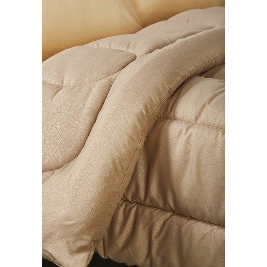Πάπλωμα Υπέρδιπλο ΠΑΠ96-4 Beige Microfiber White Egg (220x240) 1Τεμ