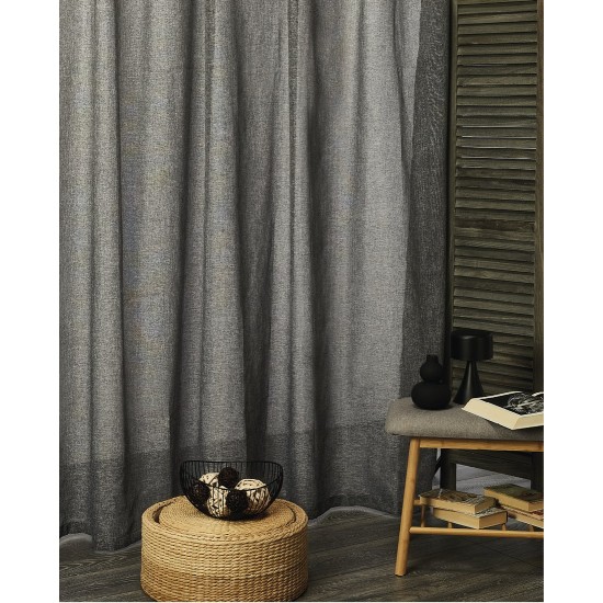 Κουρτίνα Με Τρέσα K066-15 Dark Grey White Egg (270Πx280Υ) 1Τεμ