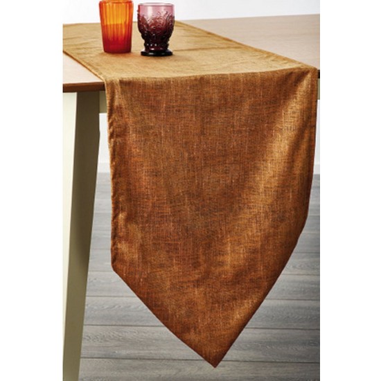 Τραβέρσα D0163-2 Terracotta Με Βελούδινη Υφή White Egg (40x180) 1Τεμ