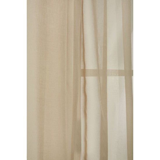 Κουρτίνα Με Τρέσα K0113-6 Sand White Egg (270Πx280Υ) 1Τεμ